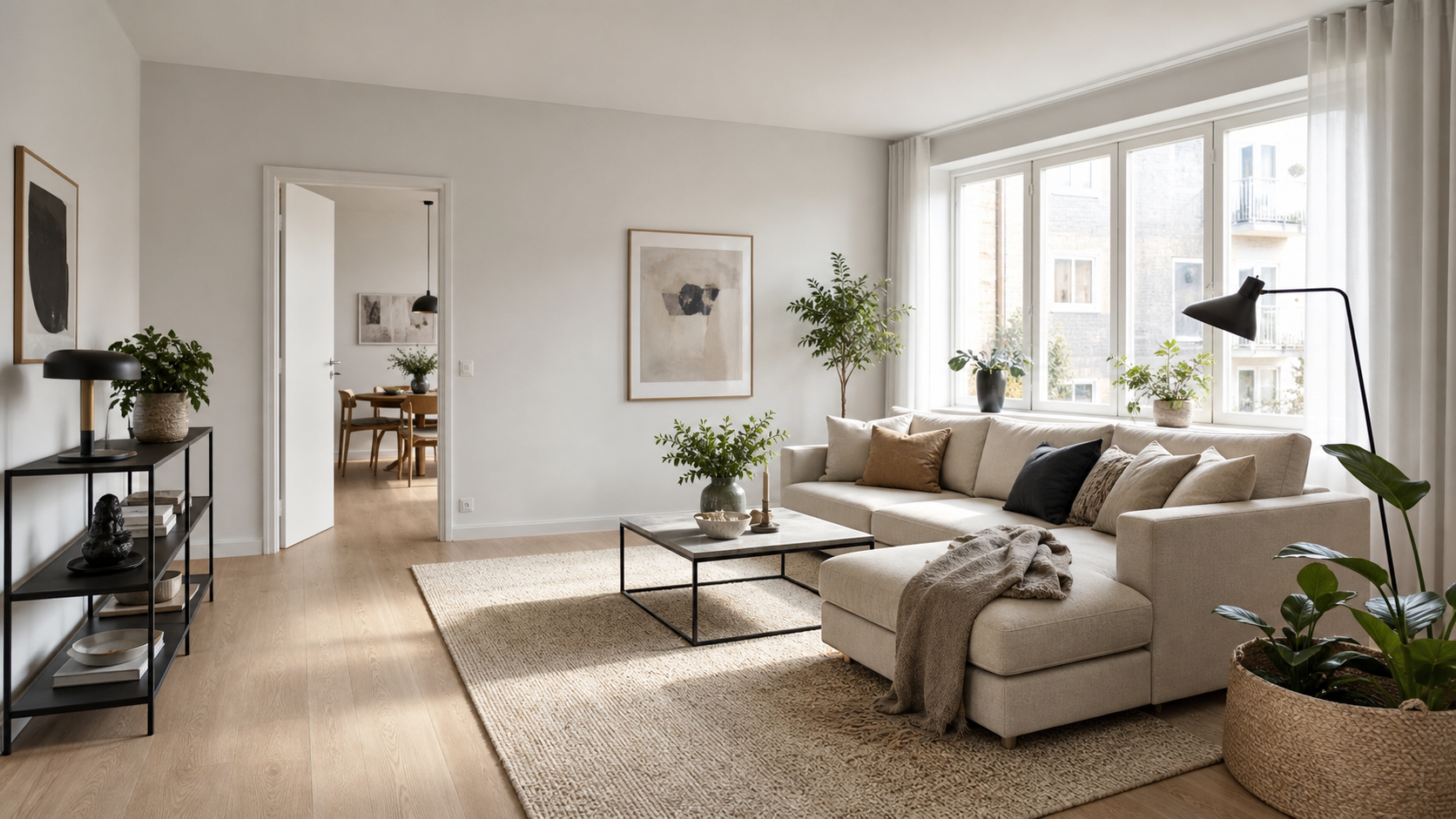 Bright Nordic living room